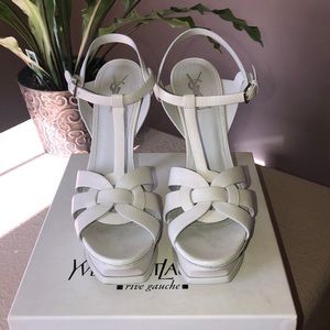 YSL Tribute Sandal White 42 *RARE*